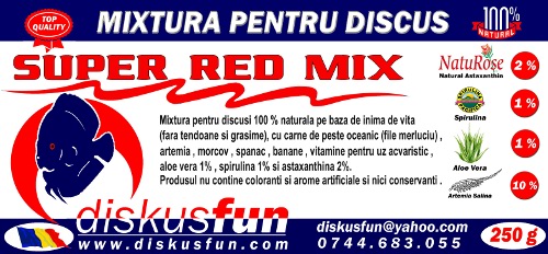 Super Red Mix - Hrana pentru Discus si nu numai